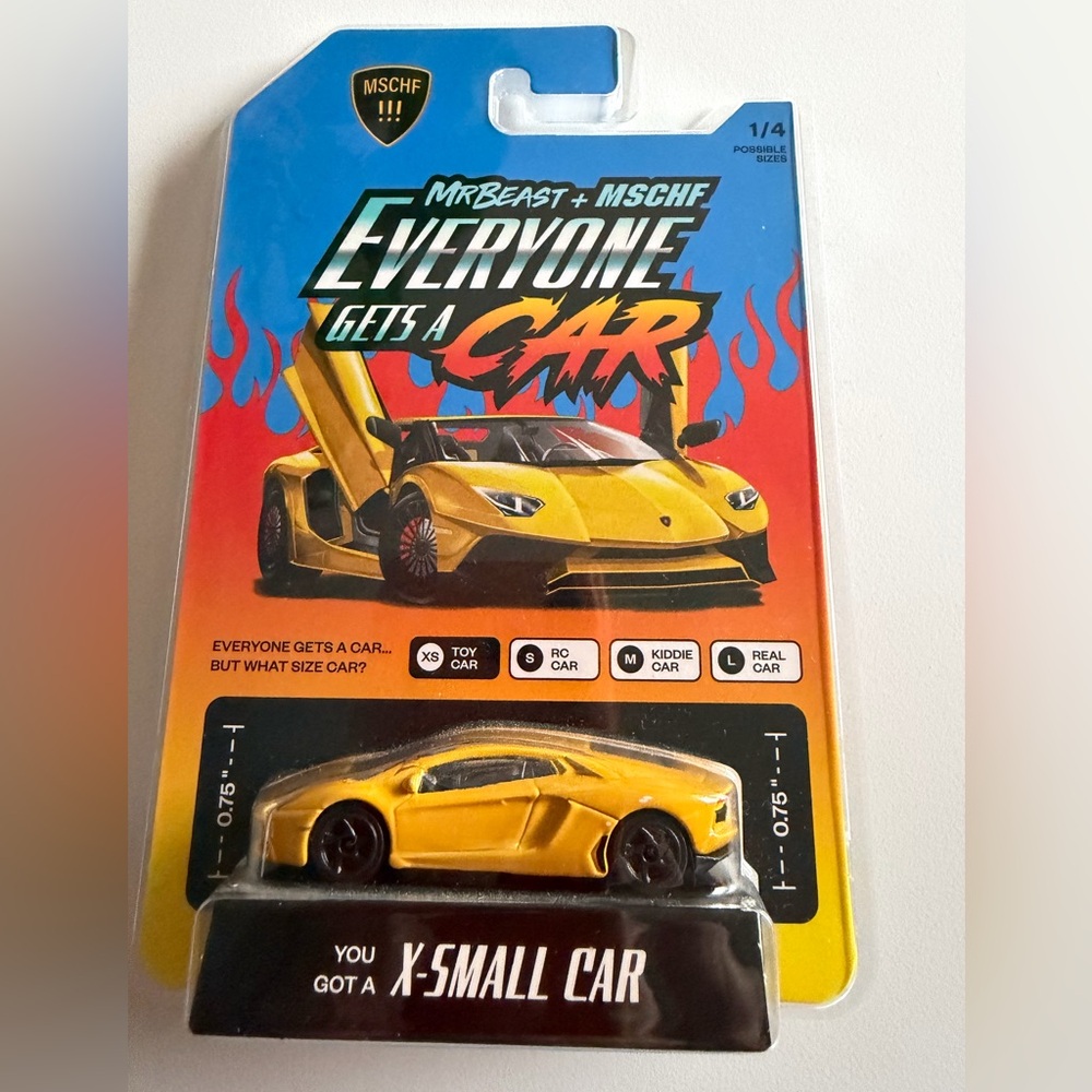 MSCHF X Mr Beast Collectible 1/64 Diecast Lamborghini Hot Wheels